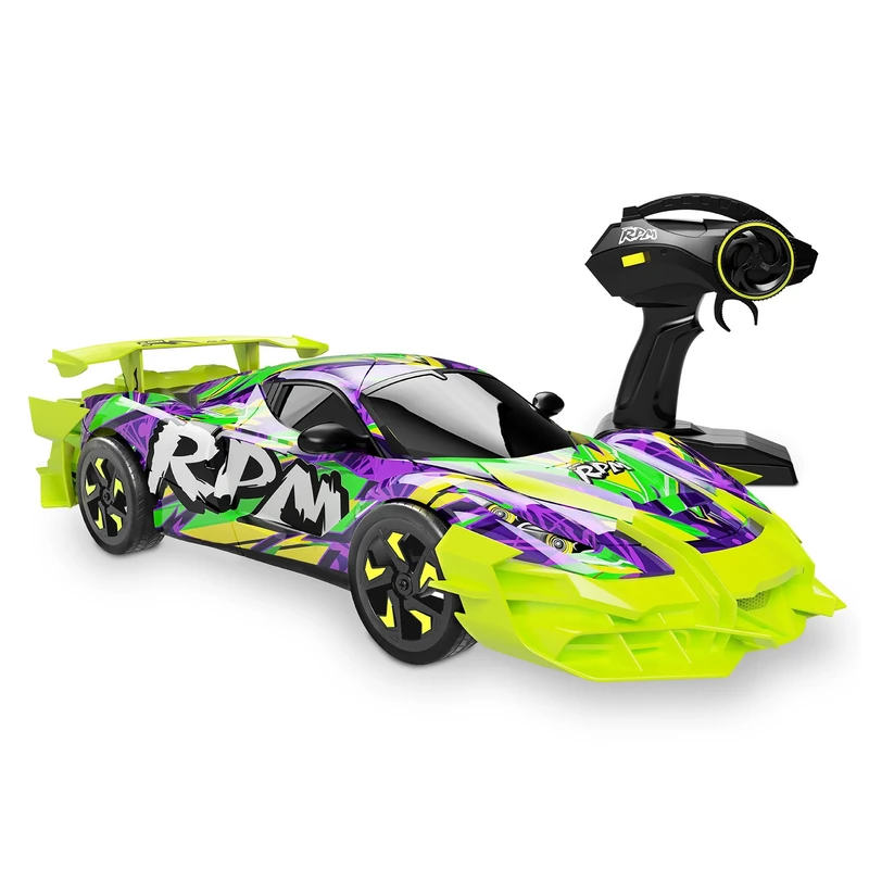 BLADEZ RPM RC Ultimate Racer, Real Performance Machine, Full Function Radio Control, Super Fast Car, Neon Design, 1 10 Scale, RPM Toyz