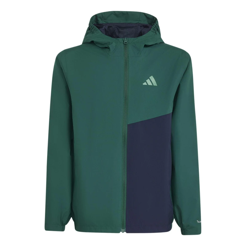 adidas Unisex Kids Terrex Kids Multi 2 Layer Climaproof Rain Coat, collegiate green, 7-8 Years