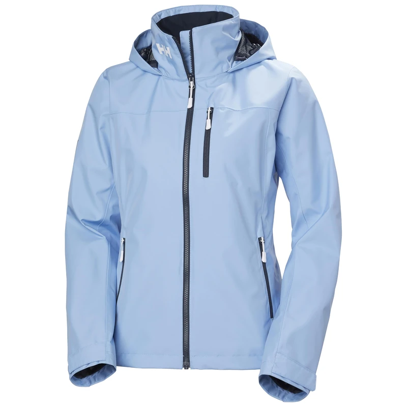 Helly Hansen Women's W Crew Hooded Jacket 2.0, Bright Blue, L