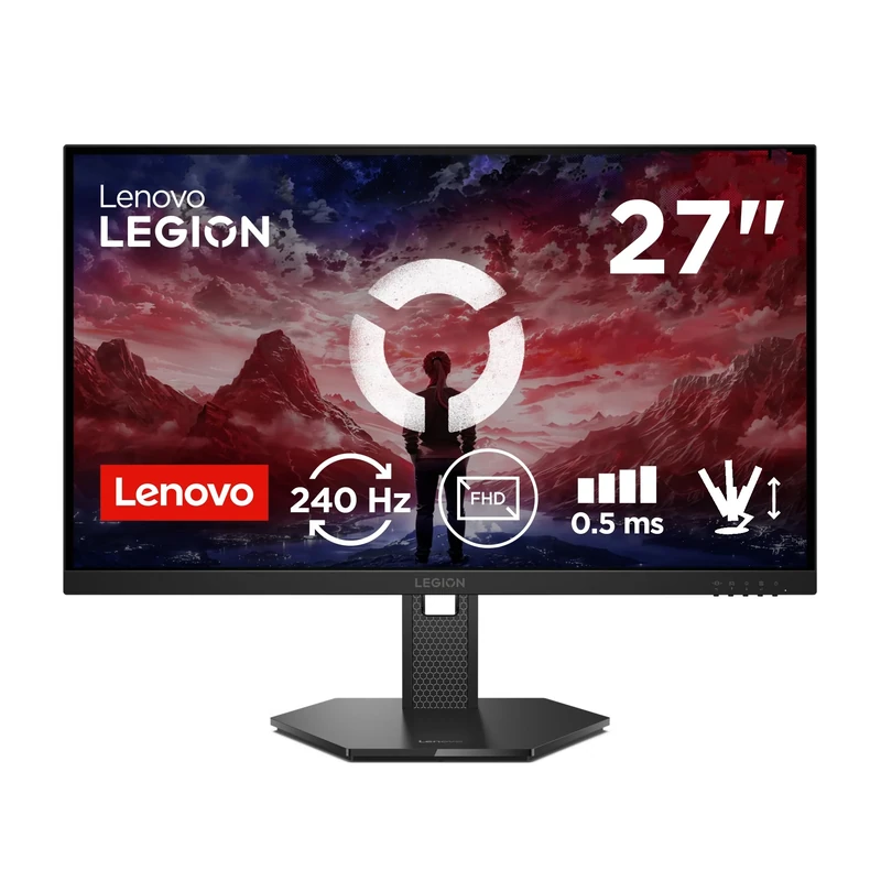 Lenovo Legion 27-10 Gaming Monitor | FHD, 240 Hz, IPS, 0.5ms, 16:9 | VESA Adaptive Sync | VESA mount 100mm | Tilt |Raven Black