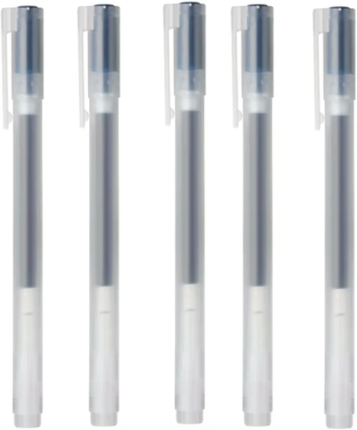 Muji Pens 0.38mm Black Gel Pen – Pack of 5 | Smooth Writing Japanese Stationery | Fine Tip Ballpoint Pens for Students, Office, Handwriting, Journaling & Notes | Smudge-Free Ink