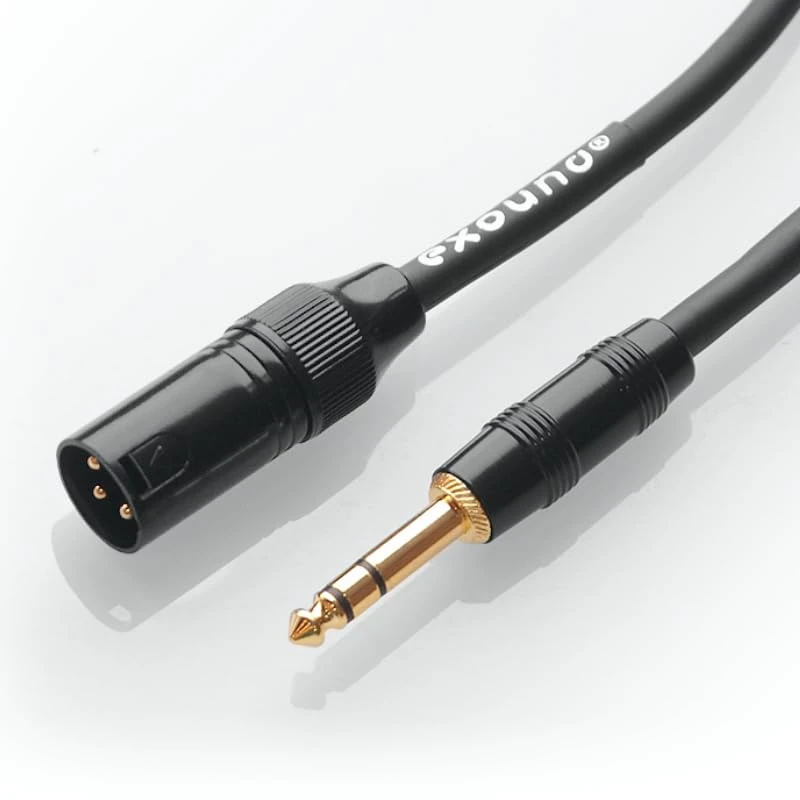 Exound 6.35mm TRS to XLR Male Cable, XLR to 1/4 Inch Jack 20AWG SPOFC, Gold-Plated Balanced Audio Cable for Speakers, Mixing Consoles, Amplifiers & DAC (5 Metres (16ft))