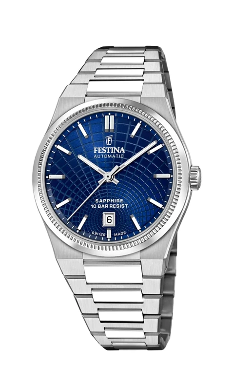 Festina Swiss Made Mens Steel Automatic Watch with Bracelet F20083/2