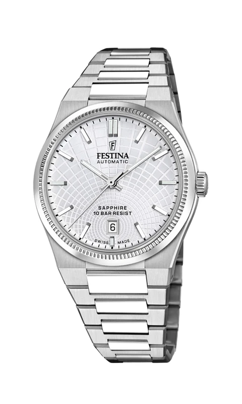 Festina Swiss Made Mens Steel Automatic Watch with Bracelet F20083/1 - Image 1
