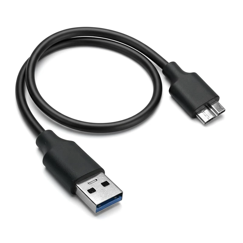 1 Pcs USB 3.0 A to Micro B External Hard Drive Data Cable,Portable 50cm Usb 3.0 A To Micro B External Hard Drive Data Cable Compatible with External Hard Drives, Seagate Expansion, Toshiba Canvio