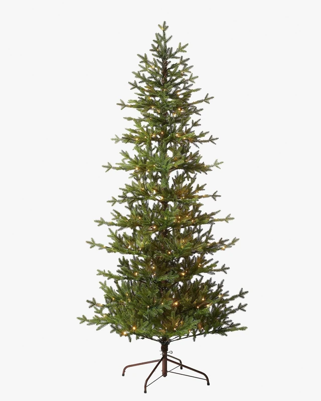 Pre-Lit PE Christmas Tree, 7 ft