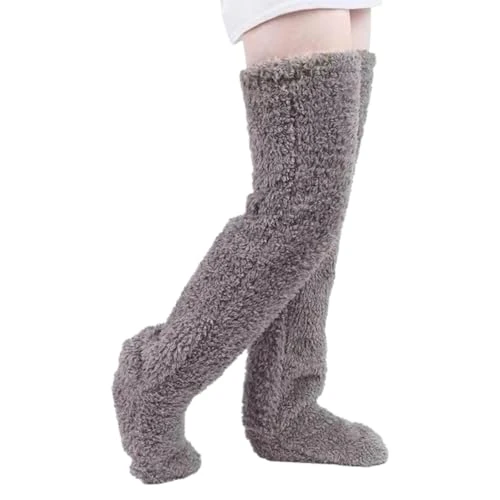 ZEPFJHE Thigh High Stockings - Soft Thick Winter Leg Warmers Unisex