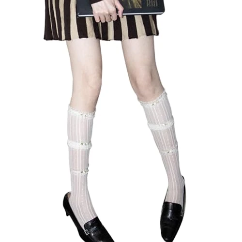 ZEPFJHE Women's Knee High Socks - Sheer, Stretchy, Reinforced Toe