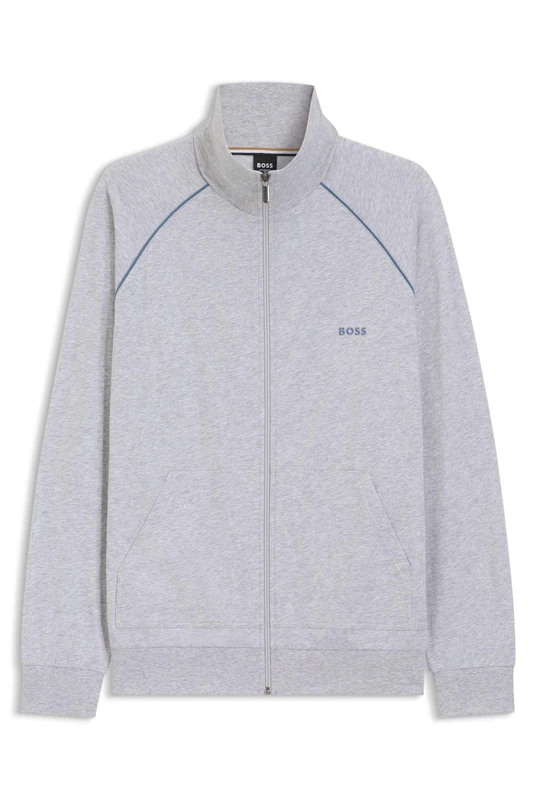 BOSS Men's Loungewear Jacket, 053light/pastel grey, S