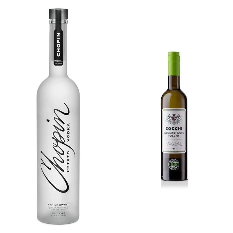 Chopin Vodka Martini Bundle | Chopin Potato Polish Vodka (70cl) | Cocchi Extra Dry Vermouth di Torino (50cl)