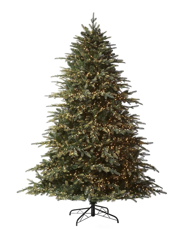 Pre-Lit Nordmann Fir Christmas Tree with Extra Lights, 8ft