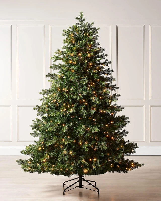 Pre-Lit Balsam Fir Christmas Tree, 10 ft