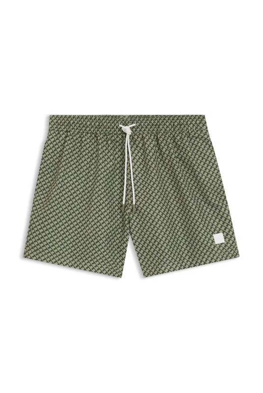 BOSS Printed Swim Shorts with Logo Badge