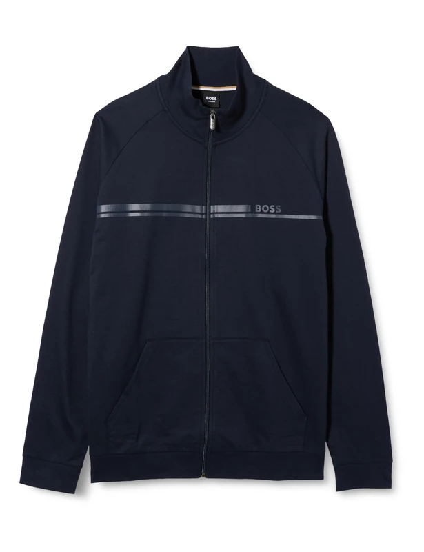 BOSS Men's Loungewear Jacket, 404 dark blue, L
