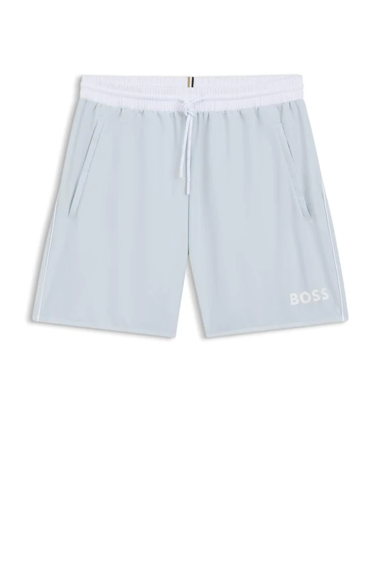 BOSS Swim Shorts with Contrast Logo and Piping