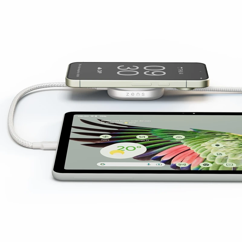 OtterBox Zens Wireless Charging Cable Pro 2, 1.5 M USB-C to USB-C Charging Cable, MagSafe & Qi2 15W, Compatible for iPhone Air/17/16/15/14/13/12 and AirPods, White