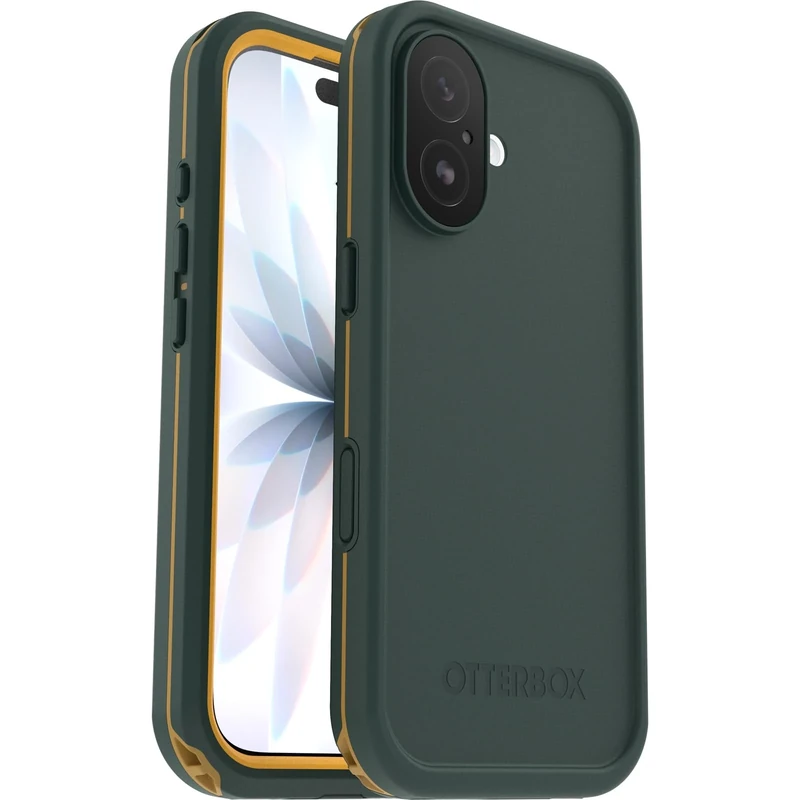 OtterBox Frē Series MagSafe Case for iPhone 17, Waterproof (IP68), Shockproof, Dirtproof, Protective Case with built in Screen Protector, x5 Tested to Military Standard, Green