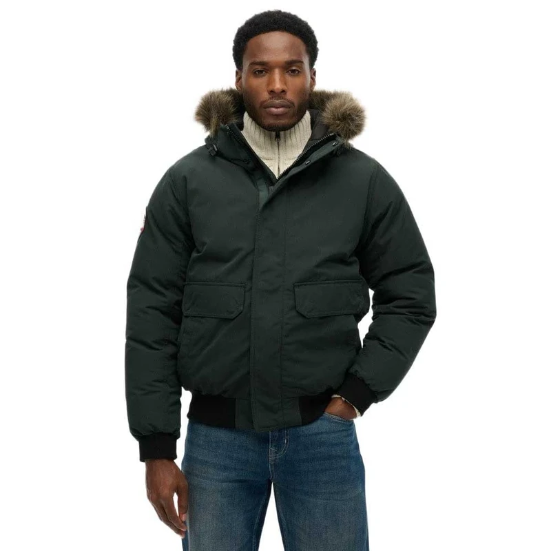 Superdry Everest Faux Fur Bomber Jacket M