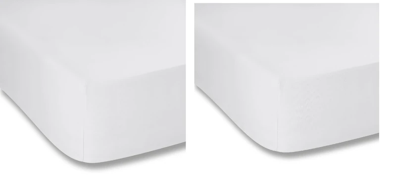 Plain White Polycotton Fitted Sheet 200x200cm (Set of 2)