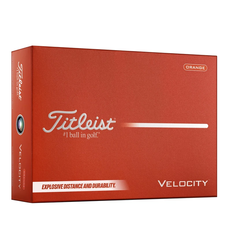 Titleist Velocity Golf Ball, Pack of 12, Orange, Numbers 1-4