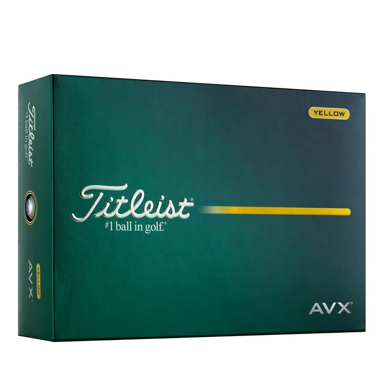 Titleist AVX Golf Ball, Pack of 12, Yellow, Numbers 1-4