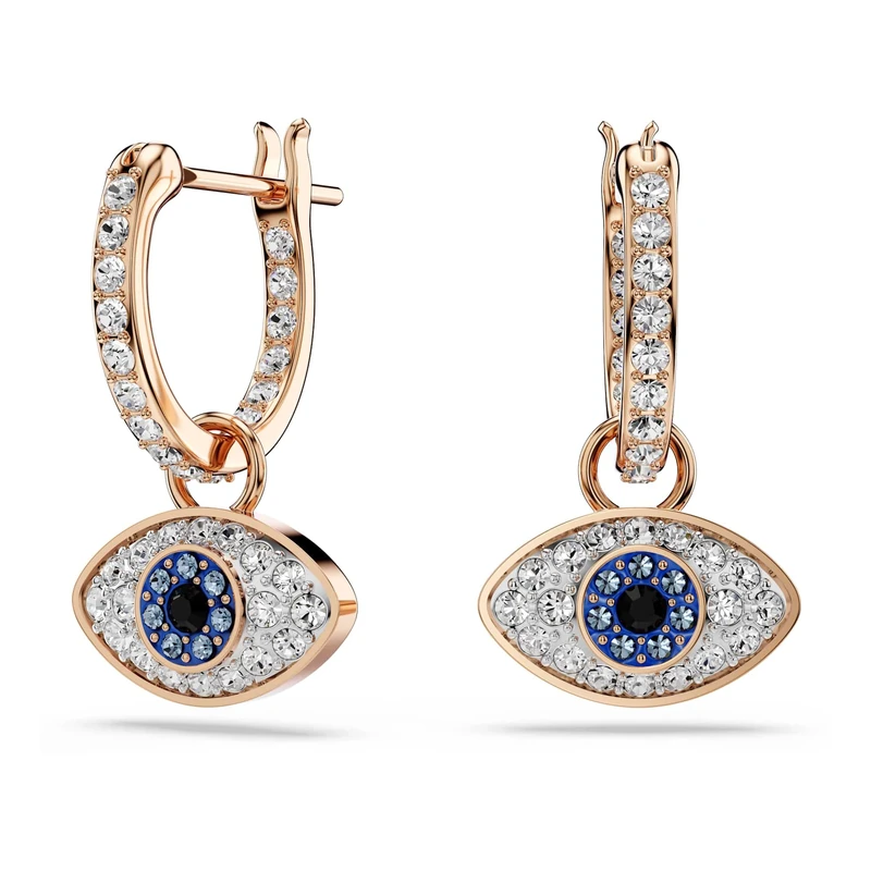 Swarovski Symbolica Drop Earrings, Eye, Multicolored, Rose Gold-Tone Plated