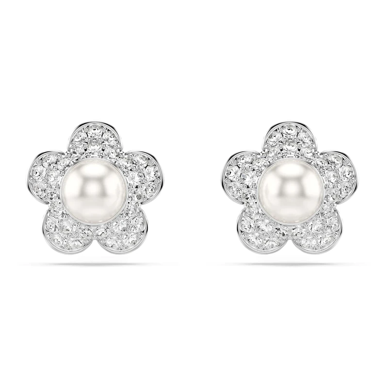 Swarovski 2026 Capsule Pierced Earrings Angelic Rhodium shiny Crystal