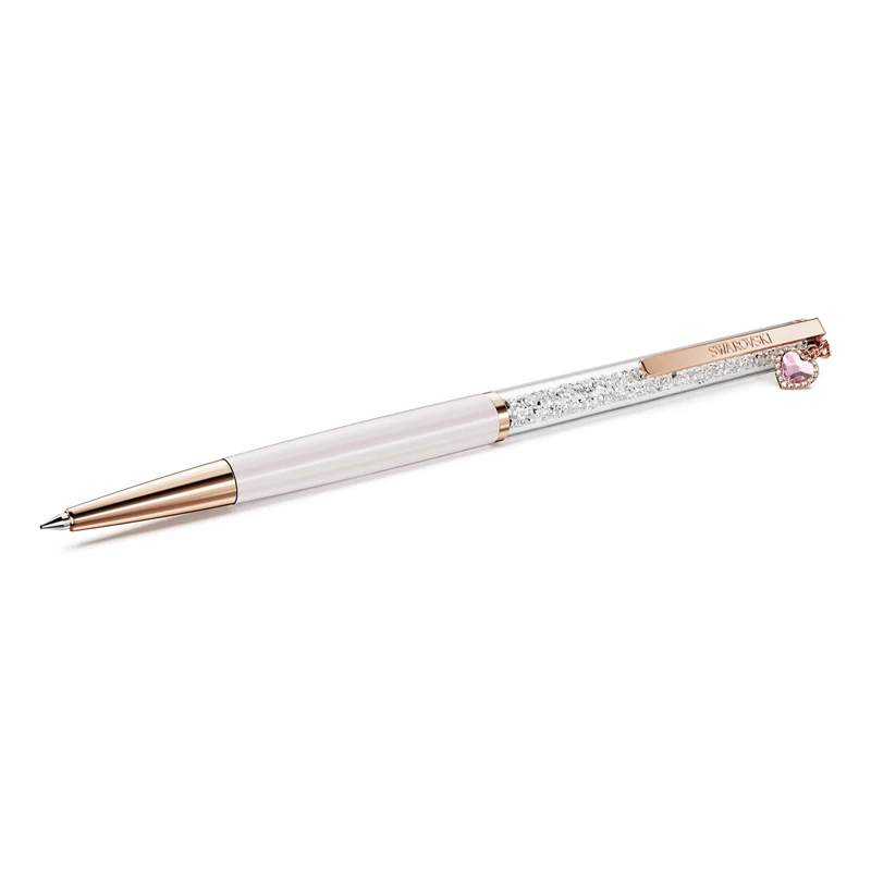 Swarovski Crystalline Ballpoint Pen, Heart, Pink, Pink Lacquered, Rose Gold-Tone Plated