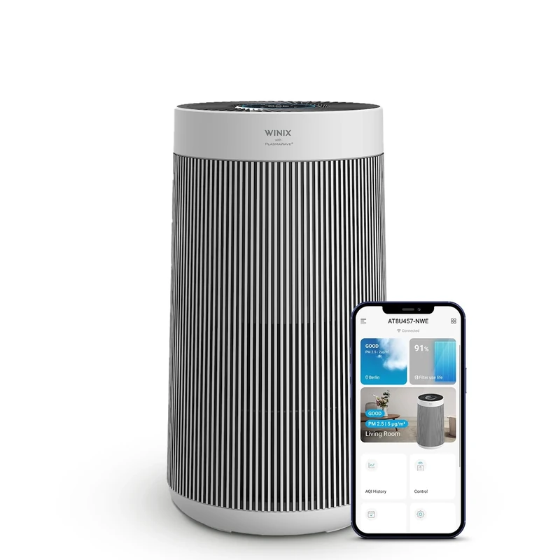 WINIX T800 Air Purifier for Bedroom Home, 120m², CADR 500 m³/h, HEPA & Carbon Filter removes 99.999% Allergies, Pollen, Dust, Smoke, Air Cleaner with Smart App & Alexa