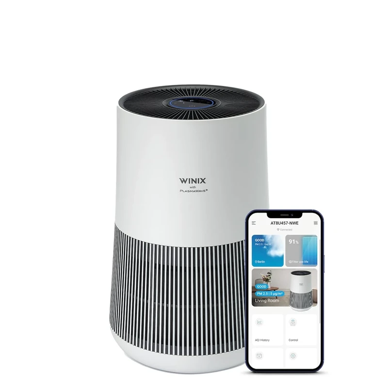 WINIX T500 Air Purifier for Bedroom Home, 50m², CADR 250 m³/h, HEPA & Carbon Filter removes 99.97% Allergies, Pollen, Dust, Smoke, Air Cleaner with Smart App & Alexa