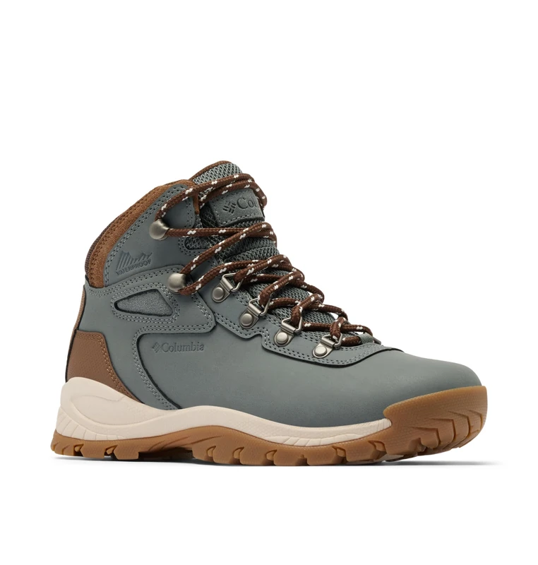 Columbia Women's Newton Ridge Plus Wide, Mid Rise Trekking and Hiking Boots, Sedona Sage/Nutmeg, 4 Regular