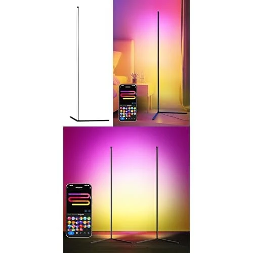 LuminexDesigns Smart RGB Floor Lamp Set – Single & Double Lamp Bundle with APP & Alexa Control