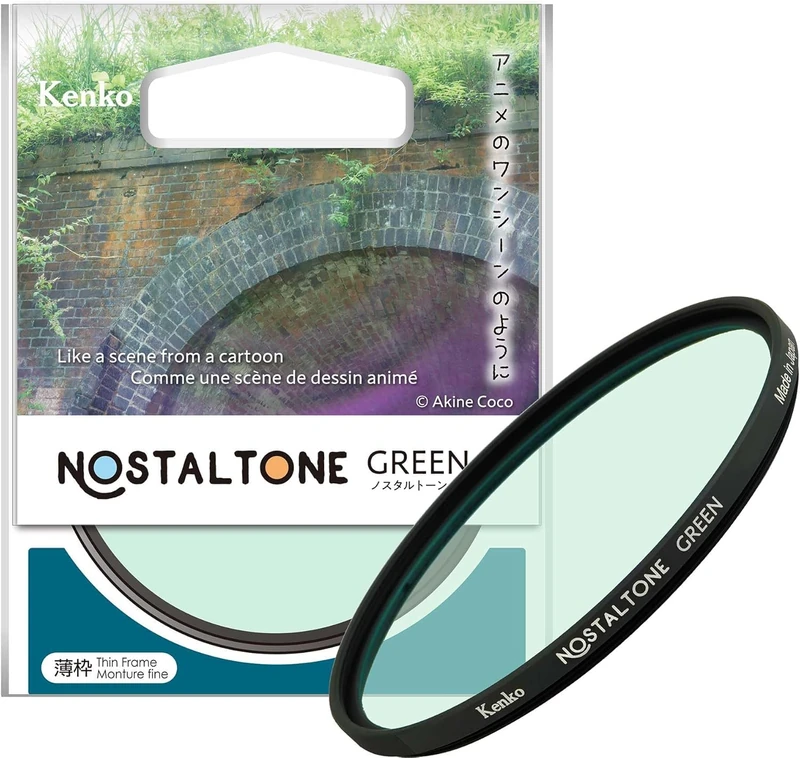 Kenko Soft Effect Filter NOSTALTONE Green φ58mm, with Color Effect, for Contrast Adjustment, Made in Japan, 158296