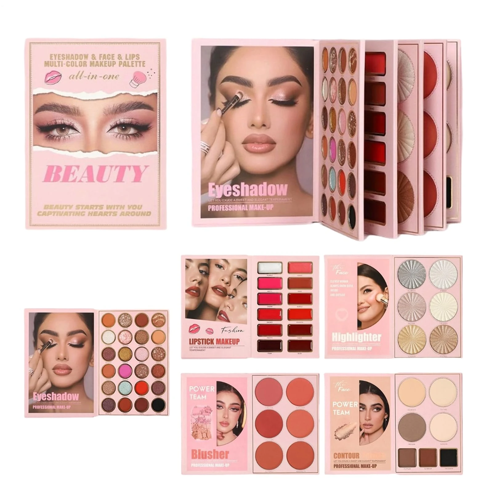 Eye Shadow Palette Makeup - 55-Color High Pigmented Glitter | Eyeshadow Makeup Blush Highlighter Bronzer,for Women Girls Teens Christmas Party Holiday Wedding Dating Work School Performance