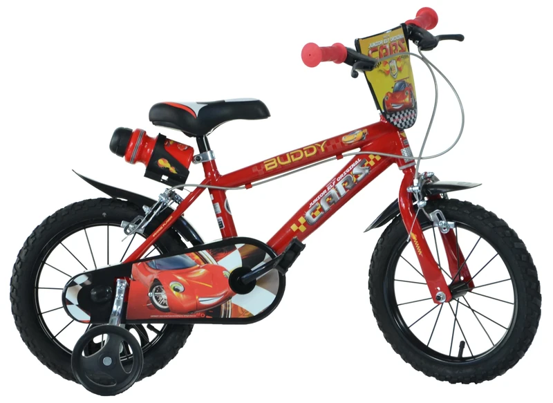 Dino 16" Cars Bike Red/Black Childrens Bicycle.