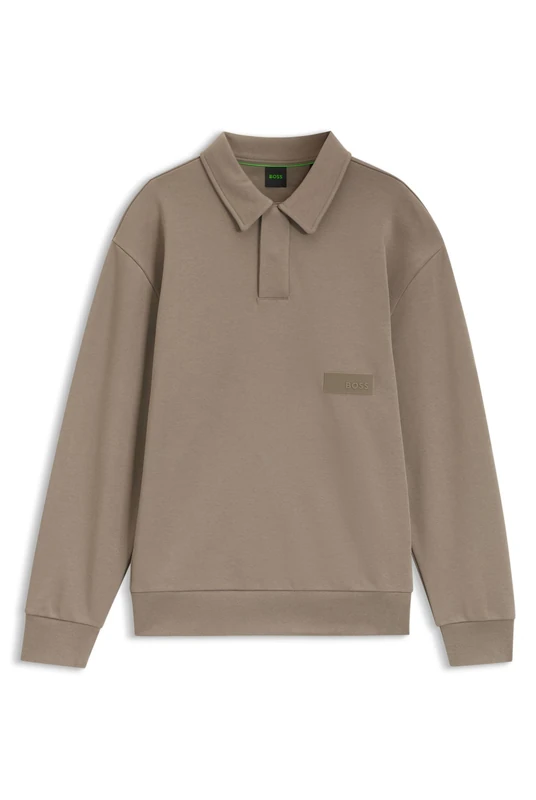 BOSS Men's Sw_Placket Polo 10280170 01 Sweatshirt, 334light/pastel Green, XS