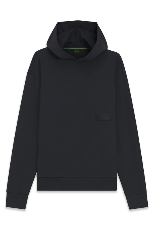 BOSS Relaxed-Fit Sweatshirt - Blue French Terry Hoodie
