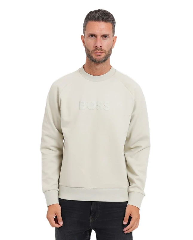 BOSS Men's Sweatshirt, 272 light beige, L