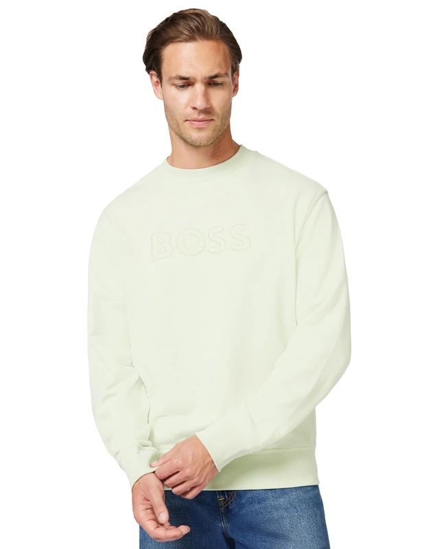 BOSS Men's We_Logo 10281407 01 Sweatshirt, 384open green, 6XL