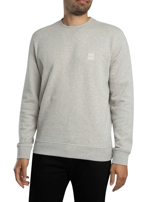 BOSS Men's Sweatshirt, 084open Grey, M