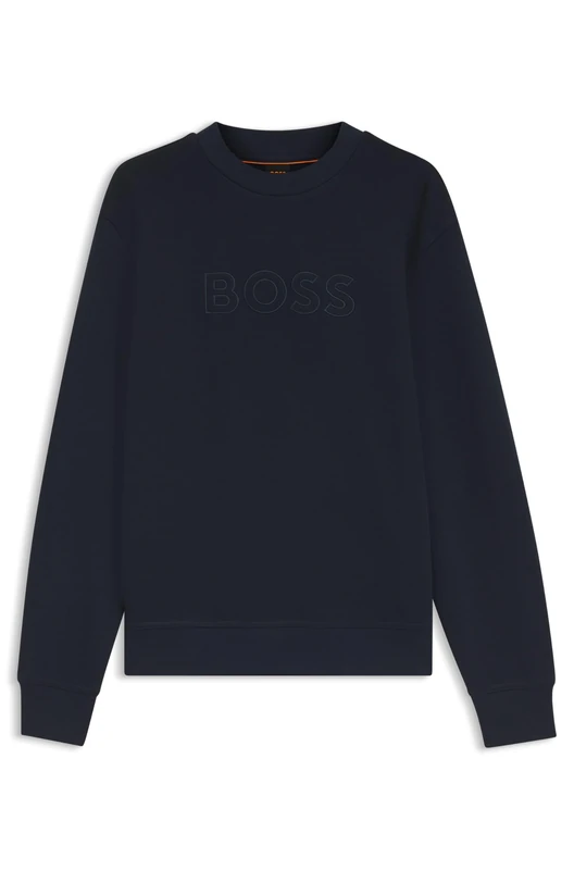 BOSS Men's We_Logo 10281407 01 Sweatshirt, 404 Dark Blue, 3XL