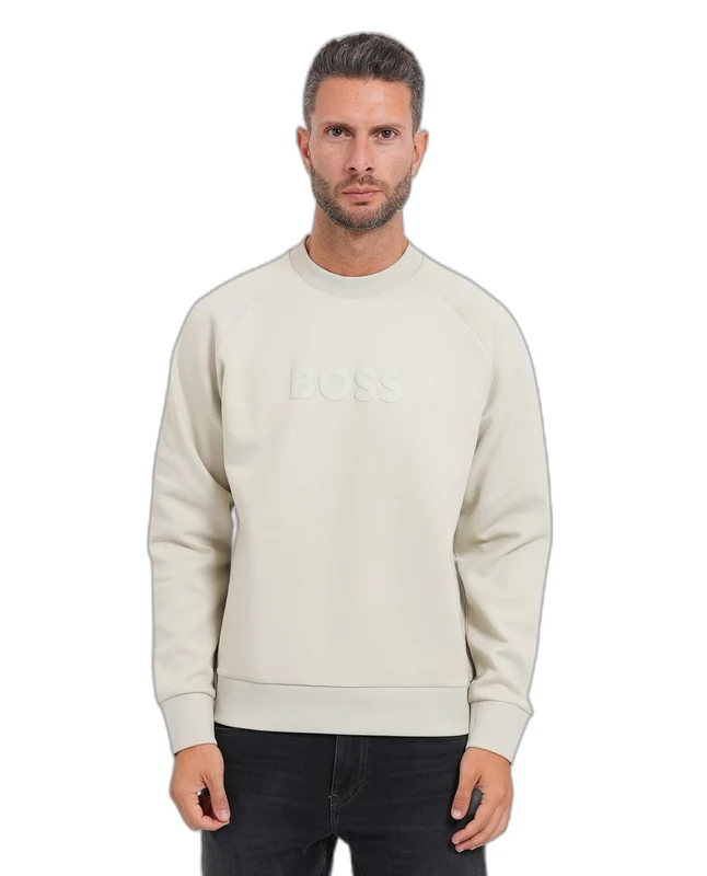 BOSS Men's Sweatshirt, 272 light beige, XXL
