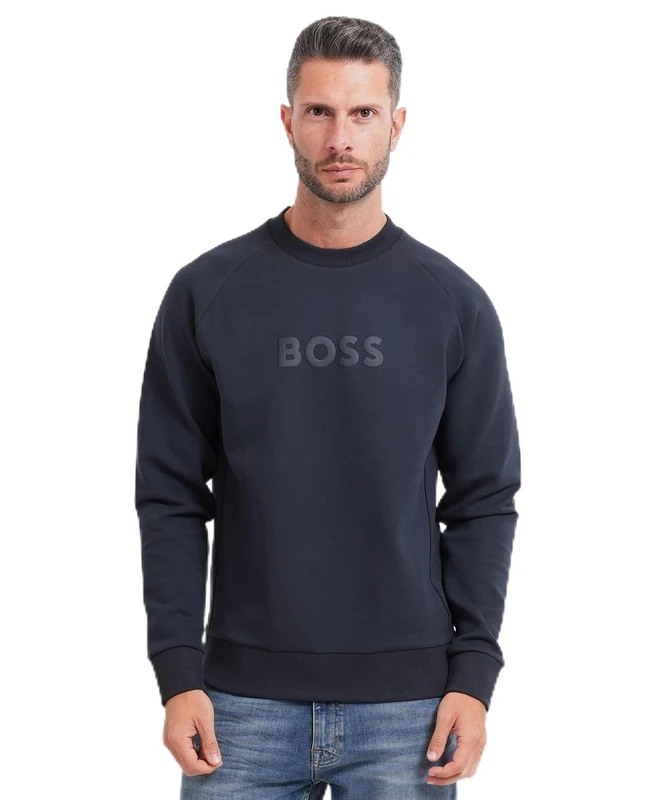BOSS Men's Sweatshirt, 402 dark blue, 4XL