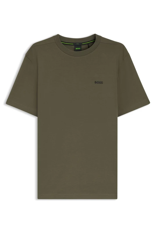 BOSS Stretch-Cotton T-Shirt with Contrast Logo