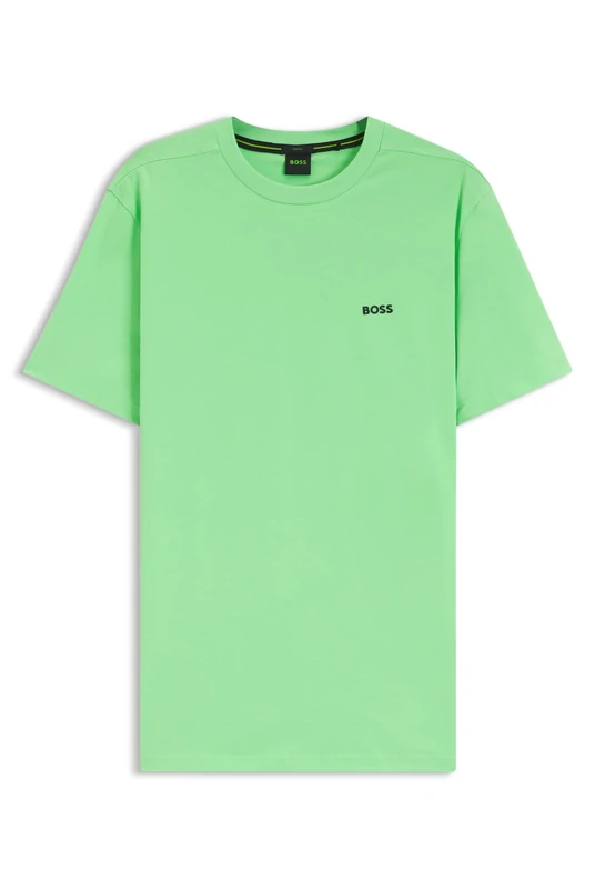 BOSS Mens Tee Stretch-Cotton T-Shirt with Logo Detail - Image 1