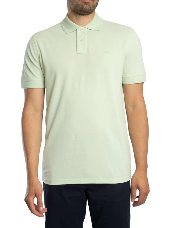 BOSS Men's Polo Shirt, 384open Green, 6XL - Image 1