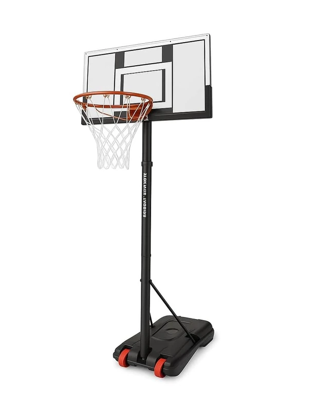 JugaToys - Outdoor Basketball Basket - Portable Base with Wheels - Includes Ball and Pump - Maximum Adjustable Height 236 cm - Sturdy Structure - Outdoor Game for Children +3 years