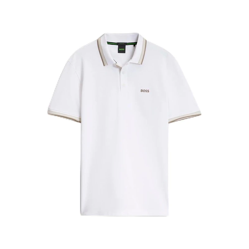 BOSS Men's Paddy 10241663 01 Polo Shirt, Open White 116, L