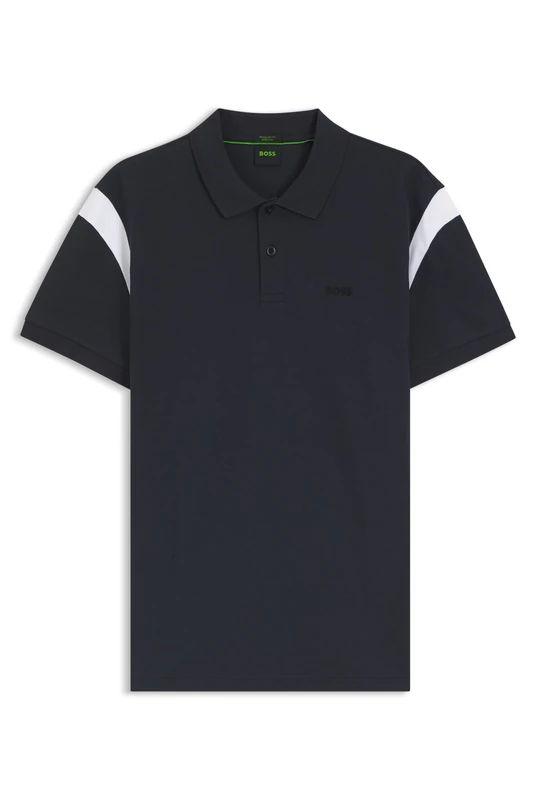 BOSS Paddy Poloshirt Aus Stretch-Baumwolle Blue