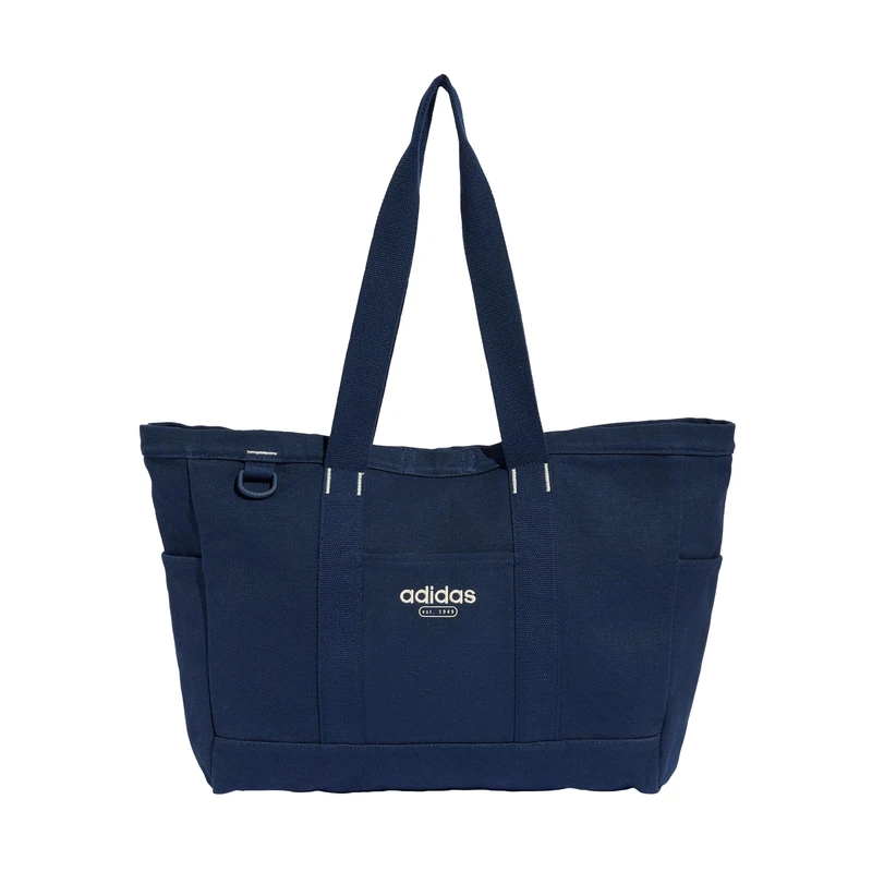 adidas Unisex Canvas Tote Bag Handbag, night indigo/ivory, One Size